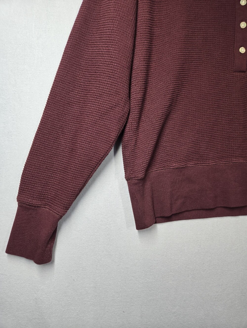 Negative Underwear Waffle Knit Pullover Top Women's Large Garnet - Picture 5 of 12